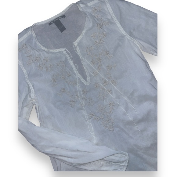 Lucky Brand Embroided Long Sleeve tunic size Small - Picture 2 of 5